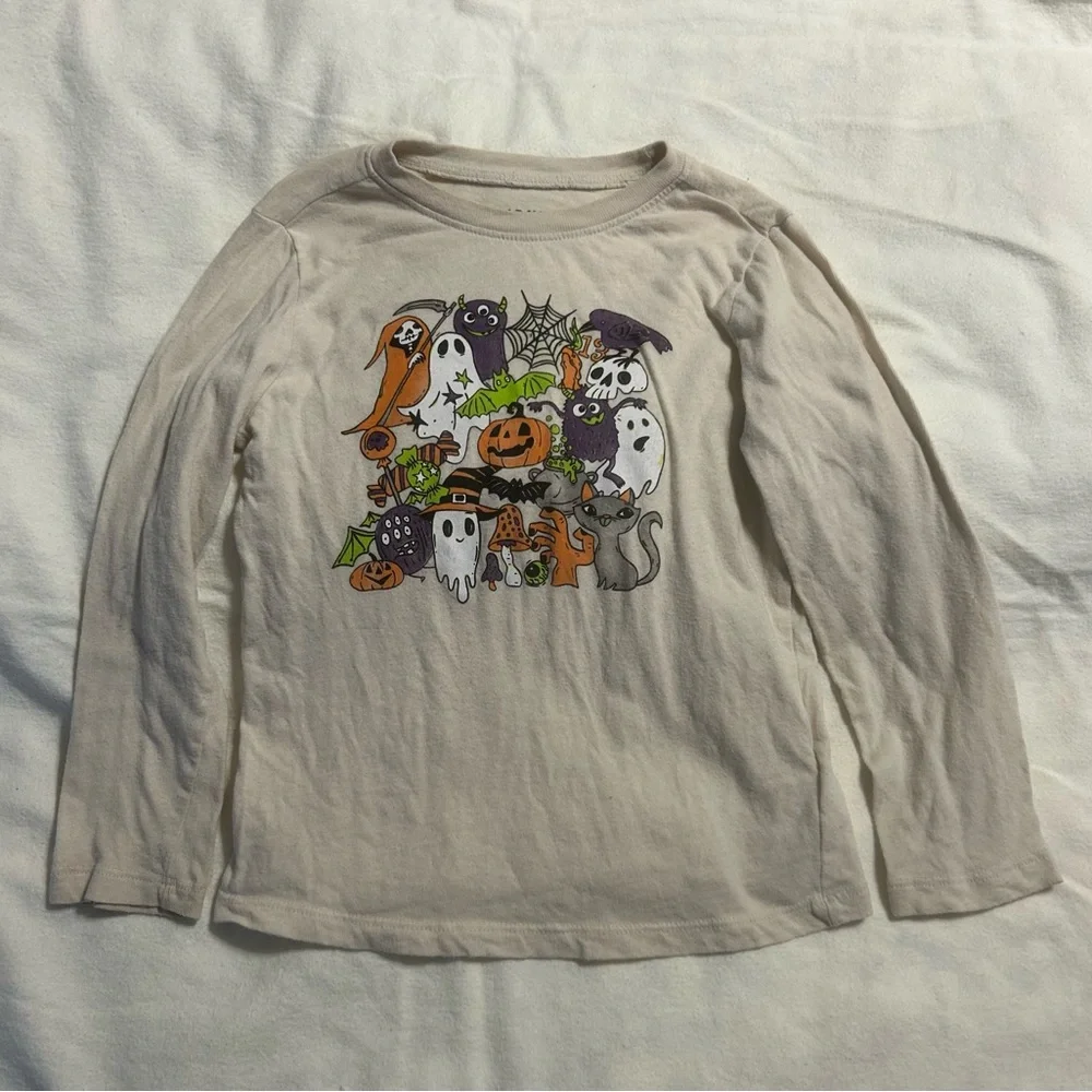 Old Navy Cream Long Sleeve Tee‎ with Graphic Print